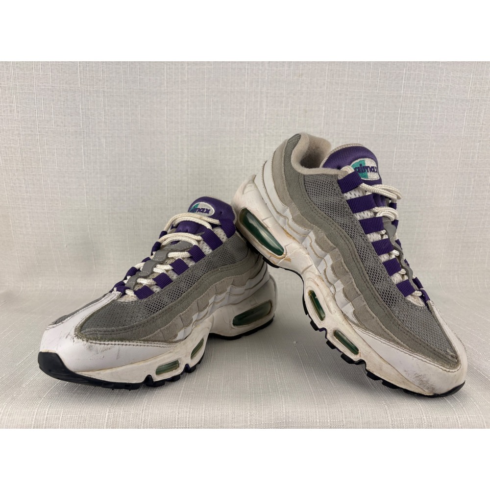 Nike Air Max 95 Womens Grey Purple White Sneakers 336620-105 Size 5.5